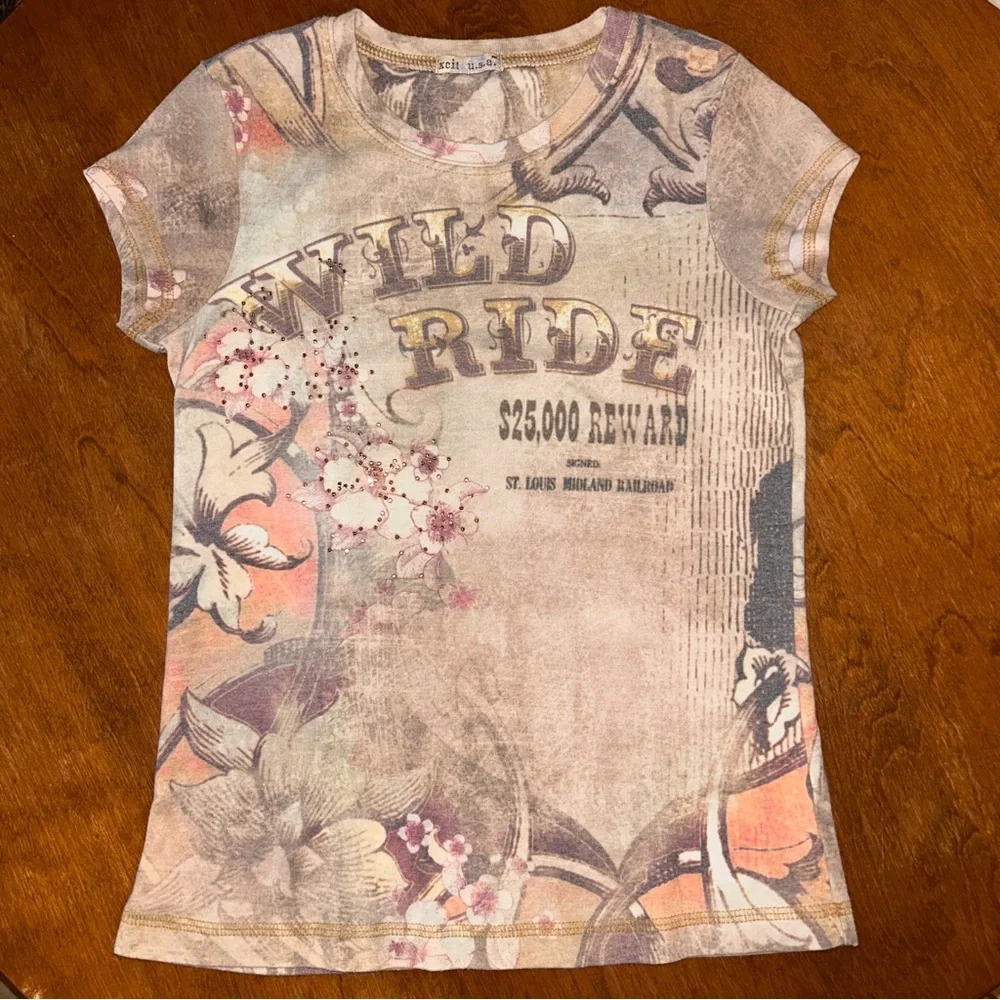 Wild Ride Bedazzled Graphic Tee - Picture 1 of 8